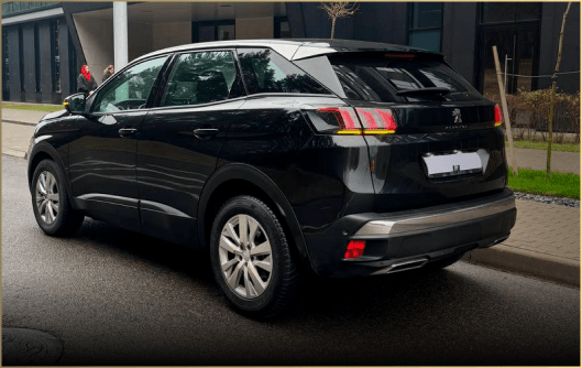 Rental Pegeot 3008 back